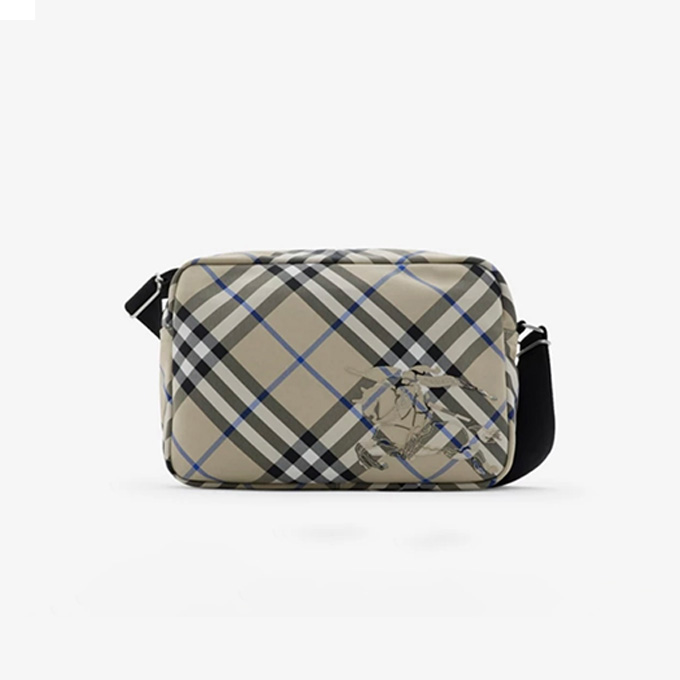 burberry ekd check fabric crossbody bag